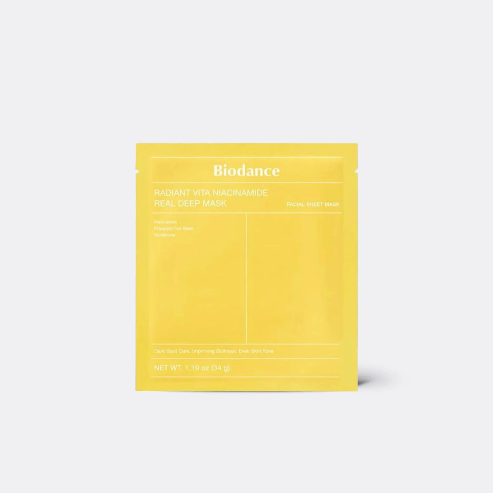 Radiant Vita Niacinamide Real Deep Mask (mascarilla iluminadora con niacinamida) - Koelleza Store
