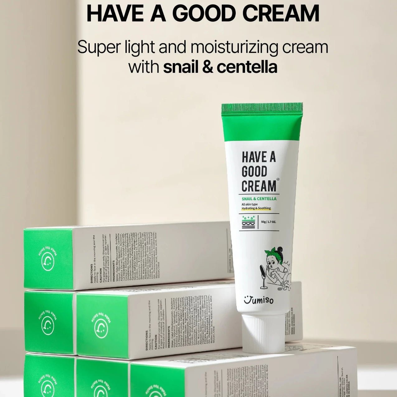 Have A Good Cream Snail & Centella | Crema calmante 50ml - Koelleza Store