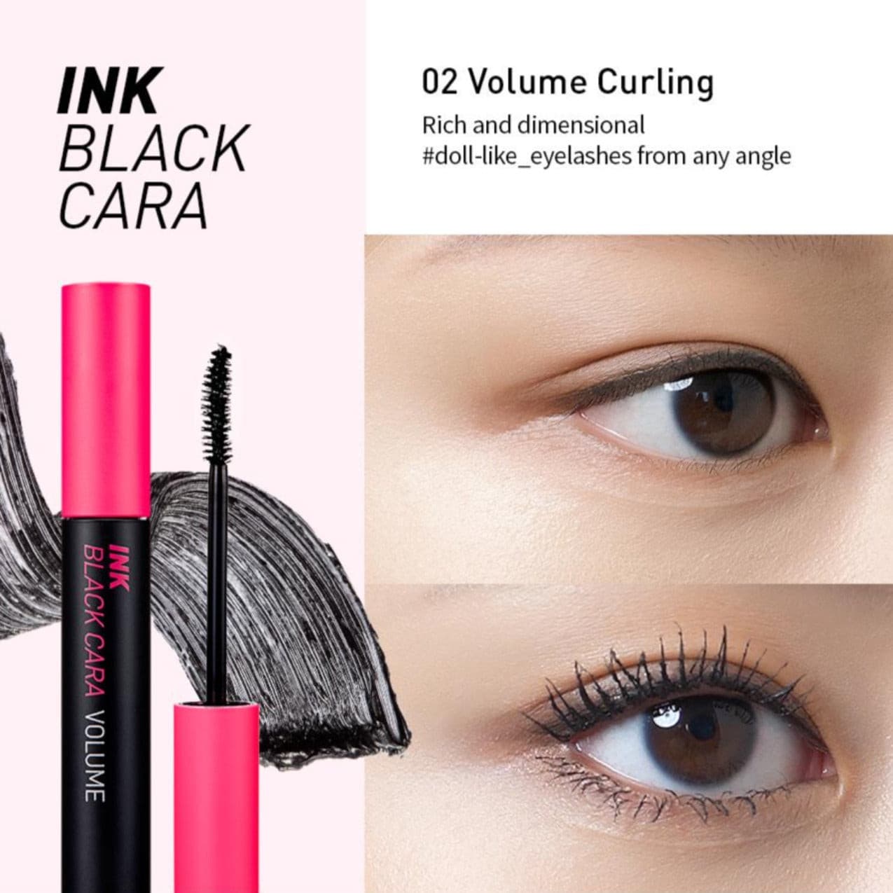 Ink Black Cara (2 Tipos) | Mascara de pestañas 7g.