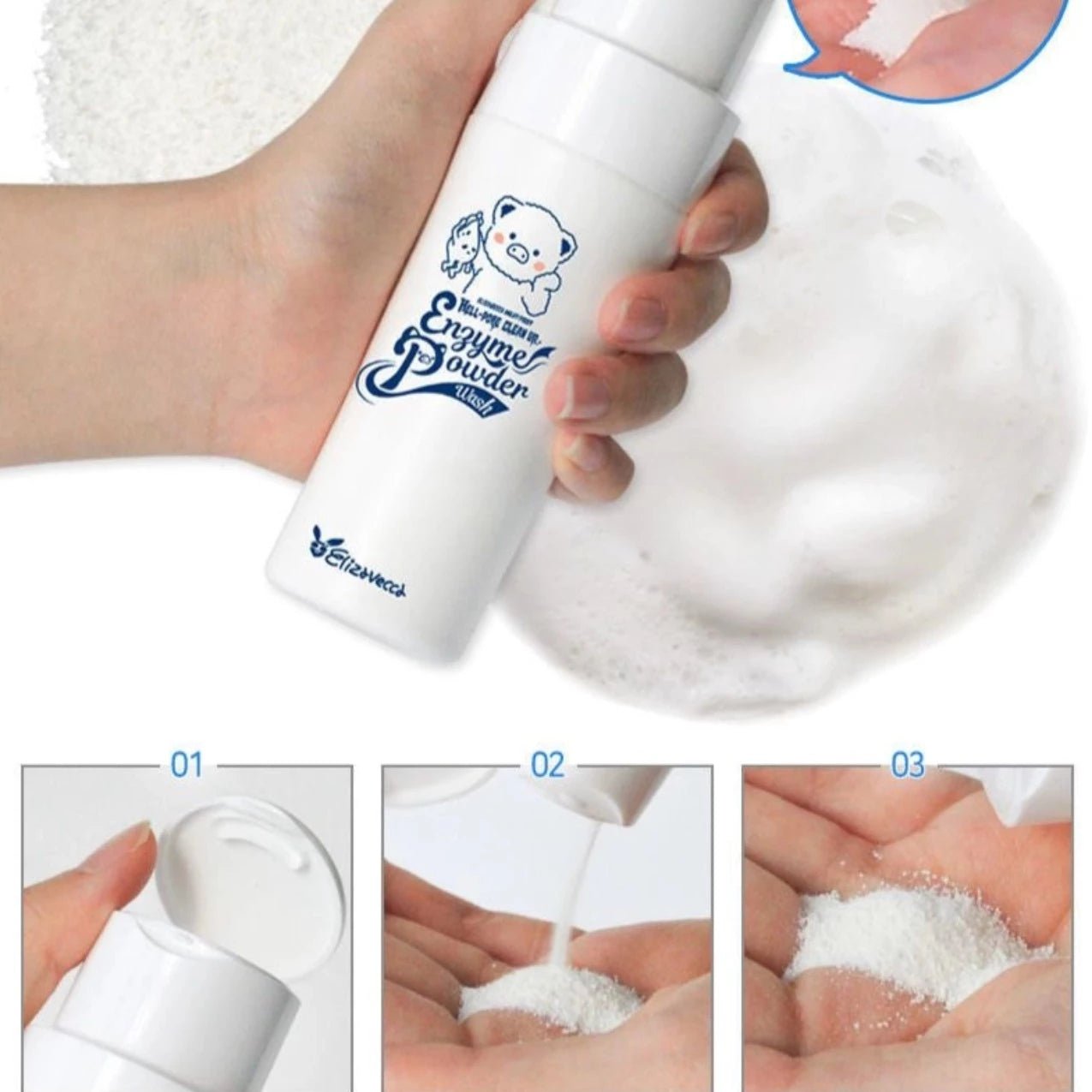 Milky Piggy Hell-pore Clean Up Enzyme Powder Wash | Limpiador de poros 80g - Koelleza Store