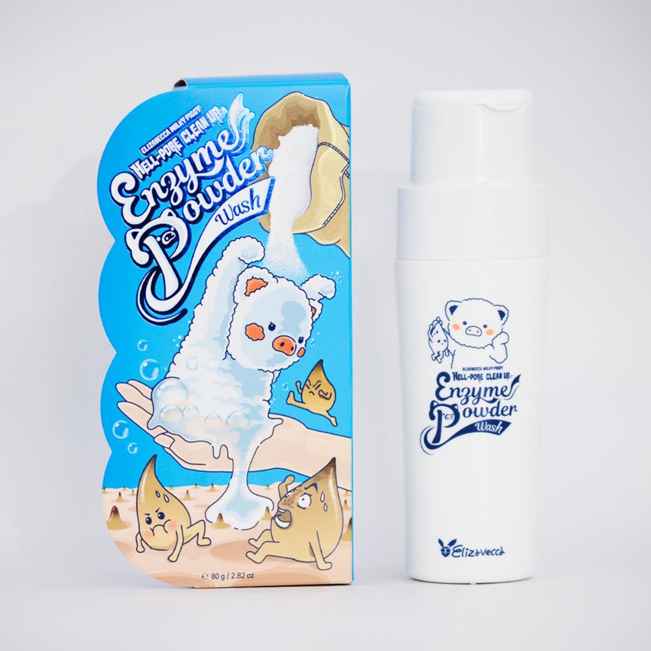 Milky Piggy Hell-pore Clean Up Enzyme Powder Wash | Limpiador de poros 80g - Koelleza Store