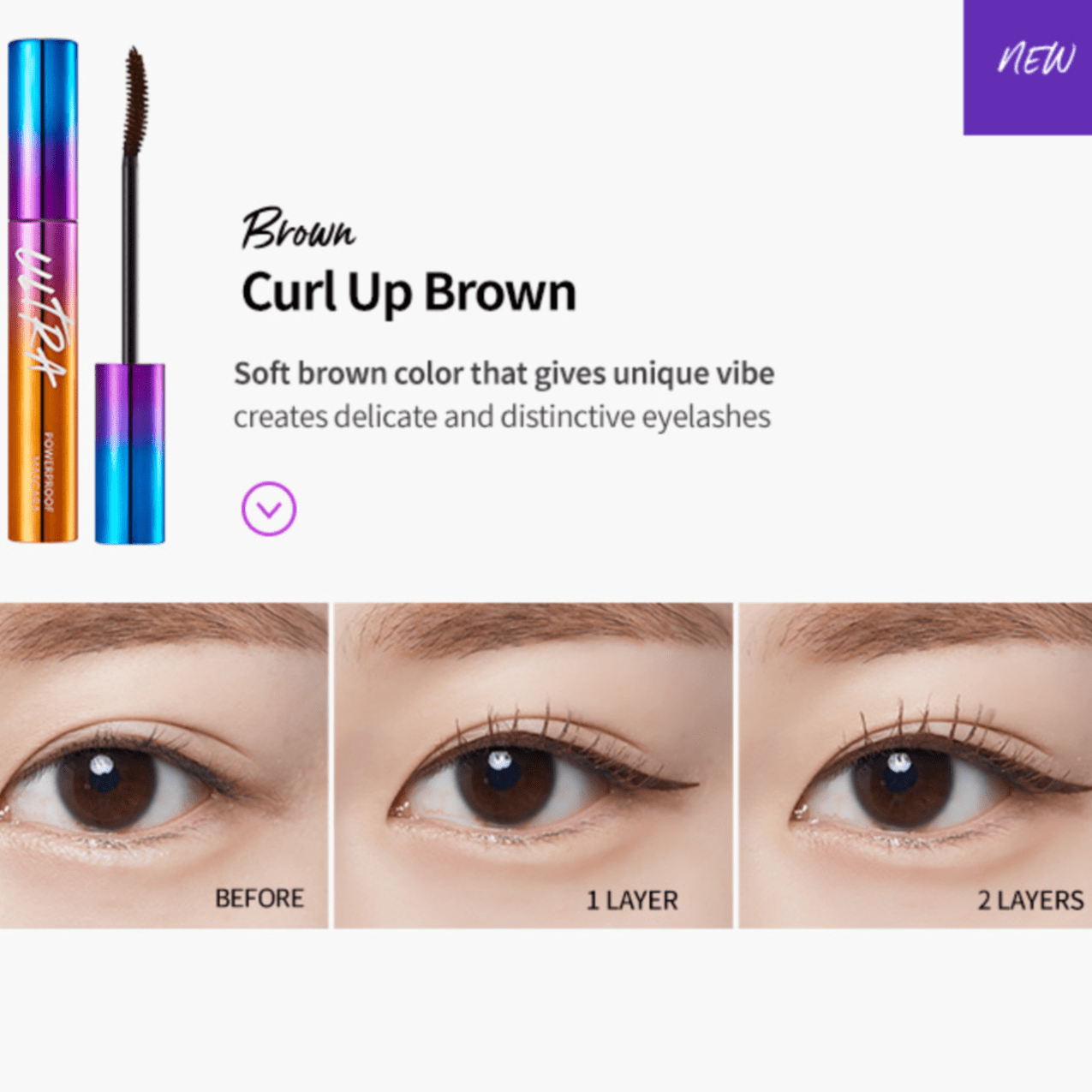 Ultra PowerProof Mascara CURL UP | Máscara de pestañas aprueba de agua - Koelleza Store